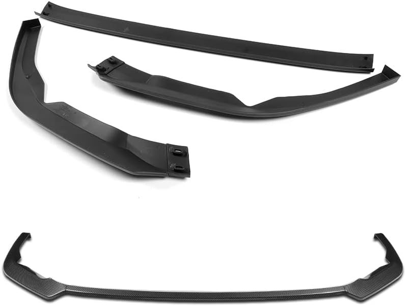 EPARTS ABS Plastic 3PCS ST-Style Front Bumper Lip Splitter Body Kit Trim Protection Compatible With 2022-2025 Subaru WRX (Painted Carbon Style)