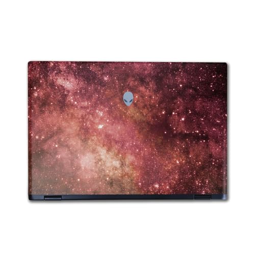 Image of Laptop Skin Compatible with Alienware M16 R2 (2024) - Red Stars - Premium 3M Vinyl Protective Wrap Decal Cover - Easy to Apply | Crafted in The USA by MightySkins