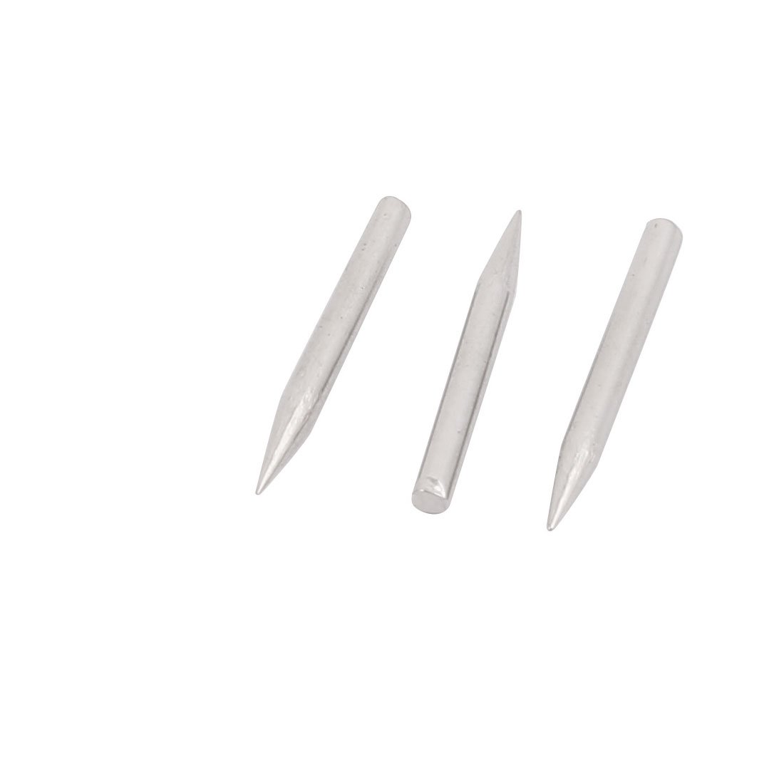 Aexit 1.2mmx12mm Carbon fastener Steel Point Tip Cement Nail Silver Tone 30pcs Model:59as633qo584