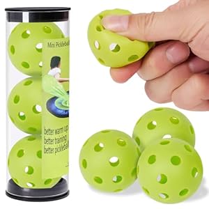 Mini Pickleball Training Balls – Warm Up Pickleball Drills, Enhance Reaction Time & Hand-Eye Coordination | Ideal Gift for All Ages and Skill Level