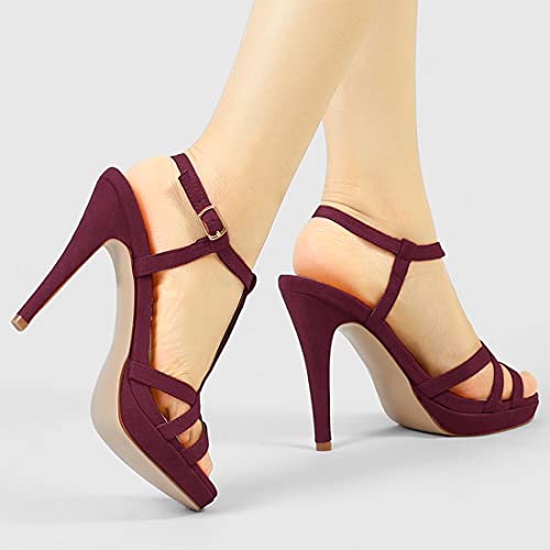 Allegra K Sandale à Talons Plateforme Confortable Contre Douleur