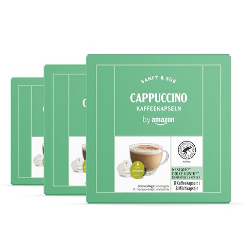 by Amazon Cappuccino Dolce Gusto kompatible Kapseln, Leichte Röstung, 24 Stück...