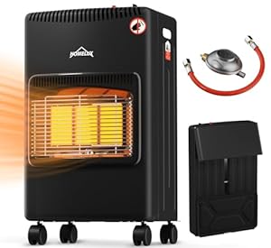 HOMELUX Gasheizung für Innenräume 4200 W Gasheizung, gasofen für innenräume inkl. Schlauch und Druckminderer,Infrarot Keramikbrenner,Heizstrahler... oder Propangasflaschen bis 15kg