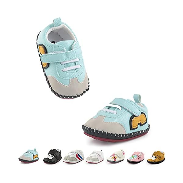 Babyschuhe Mädchen Jungen Kleinkind Schuhe PU Leder Harte Sohle Walking Sneakers Baby Gummisohlen Neugeborene Cartoon…