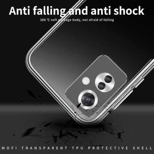 Image of REALCASE Stylish Silicone Back Cover Case for Oppo F25 Pro 5G | Scratch Resistant Protective Crystal Clear Transparent Shock Proof Bumper Back Cover Case for Oppo F25 Pro 5G