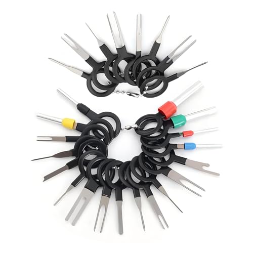 26 Pièces Outils pour Enlever les Bornes, Auto Terminals Enlèvement Outil, Outil d'épingle Terminal Removal Tool, Extracteurs de Cosses pour Connecteur Serti de...