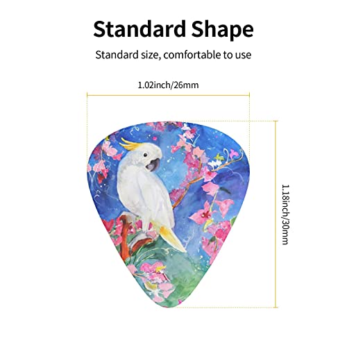 Ensemble de 12 médiators de guitare de belle fleur d’oiseau cacatoès pour guitare acoustique, guitare électrique… - Les Beatles, Paul McCartney, John Lennon, RIngo Starr, George Harrison Ensemble de 12 médiators de guitare de belle fleur d'oiseau cacatoès pour guitare acoustique, guitare électrique… – Image 5