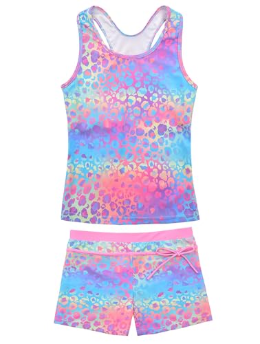 JerrisApparel Little Girls' Summer Two Piece Boyshort Tankini Kids Swimsuit