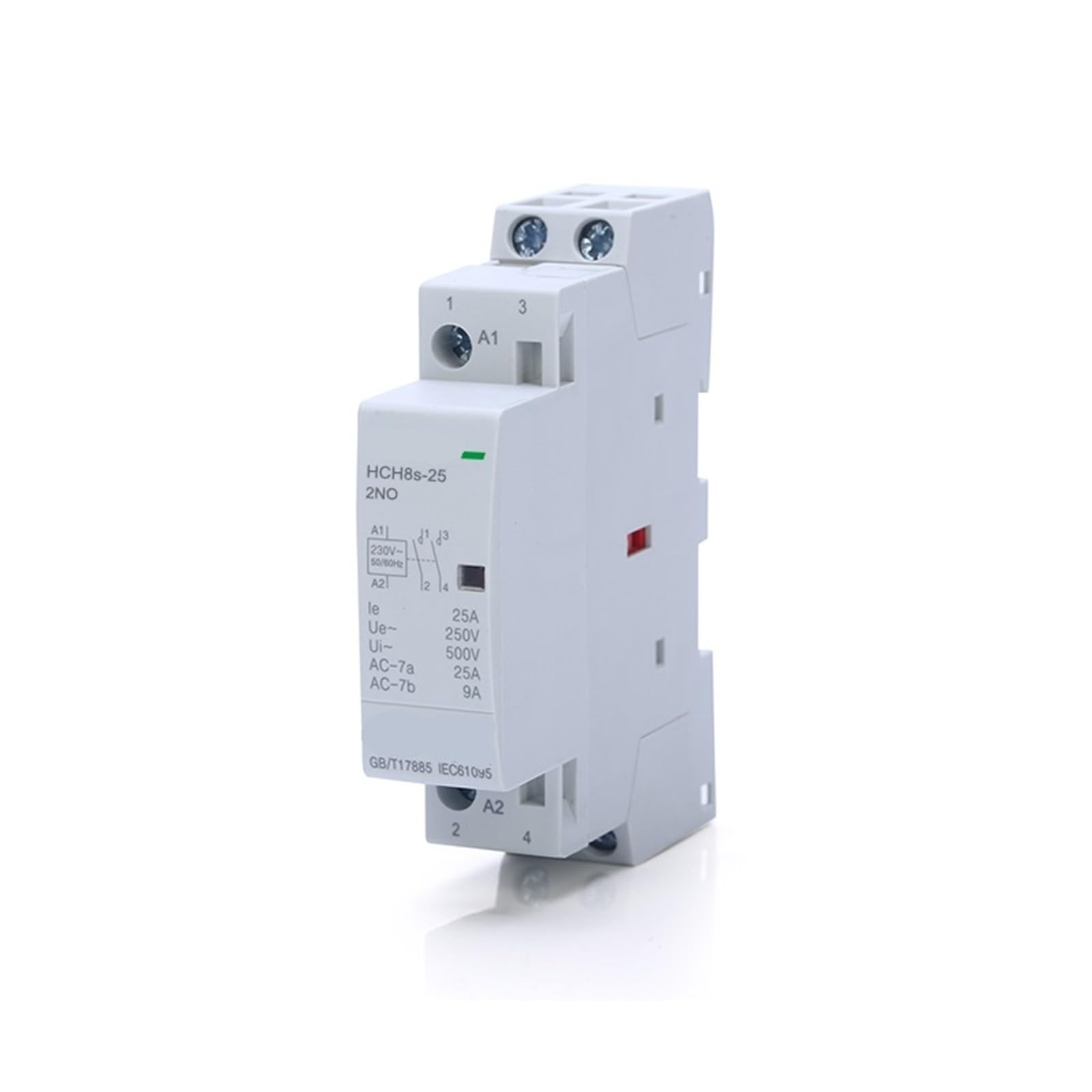 HCH8s-25M 2P 20A 220V szyna DIN domowy AC modułowy stycznik z ręcznym przełącznikiem sterowania 2NO 1NO1NC lub 2NC (2p 25m 2nc Ac230v)