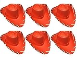 6 x chapeau de cowboy rouge pour enfants