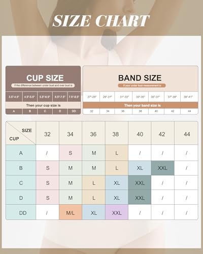 Women's Seamless Bras Wirefree, Deep V Petal Bralette No Underwire Plunge Everyday Bras Wireless Sports Bra3