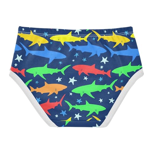 Ocean Shark Starfish Color Blue Toddler Girls's Underwear 2T 23031852
