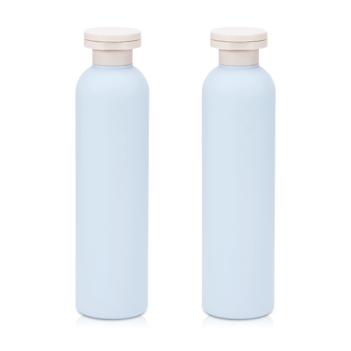 8.8 oz Travel Shampoo Bottles, Refillable Flip Cap Squeeze Bottles for Toiletries, Large Leakage-proof Travel Shampoo and Conditioner Bottles (Blue)