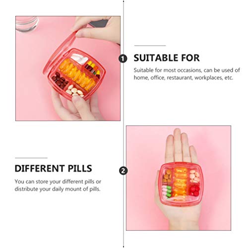 DOITOOL Organizador de comprimidos portátil para viagem, 2 peças, porta-comprimidos, recipiente de c