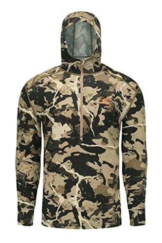 Sudadera con capucha de caza de lana merino 100% para hombre, Z-Western Environment, X-Large