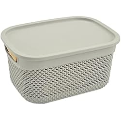 Sevenon Ventilador 7H SEVENON Cesta Mediana Rectangular con Tapa 6,6 litros 7house