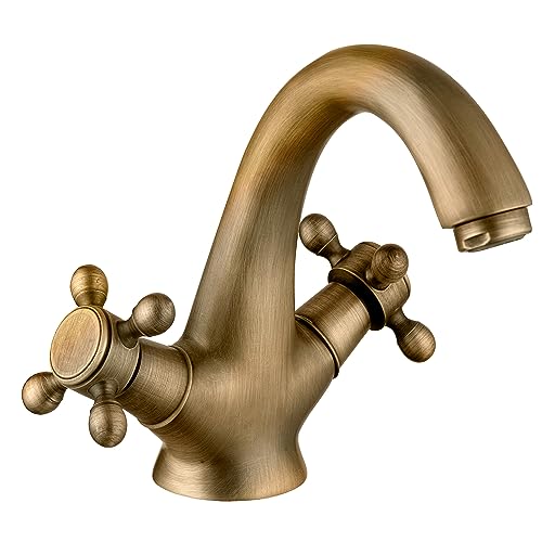 Grifo de lavabo serie Almendro en bronce