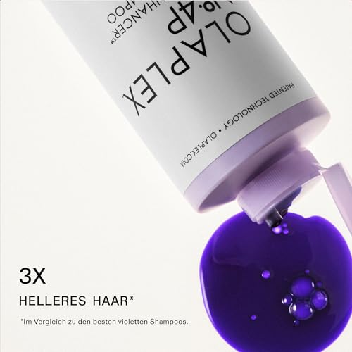 Olaplex Nº.4P Blonde Enhancer Purple Toning Shampoo: Neutralizes Brassiness & Strengthen | Repairs Damages & Hydrates Hair| For Coily, Curly, Straight, and Wavy, 250 mL / 8.5 Fl. Oz.
