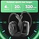 POHOVE 5.0 Bluetooth Kopfhörer,Sportkopfhörer Wireless Kopfhörer On Ear mit Clear Voice Capture Technologie und Echo Cancellation Mikrofon für Gym, Sport, Running, Work