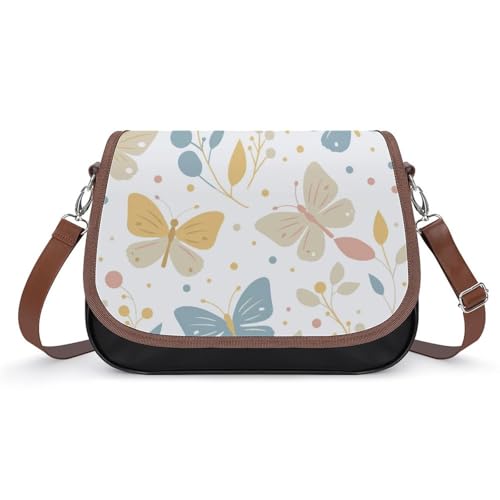 Sac à main pour femmes papillons en cuir raffiné texturé à pois élégants