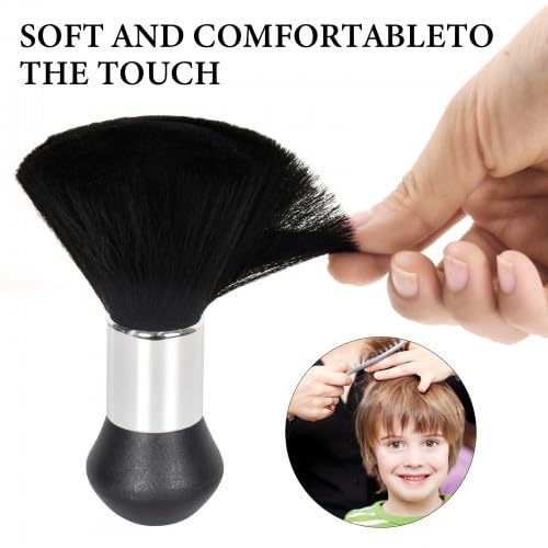 2 Stück Portable Friseur Nackenpinsel, Friseur Nacken Bürste, Weiche Haarschneidebürste, Friseurbürsten-Set, Barber Neck Duster Pinsel für Friseure Salon Friseurladen Haare Frisur Schneiden