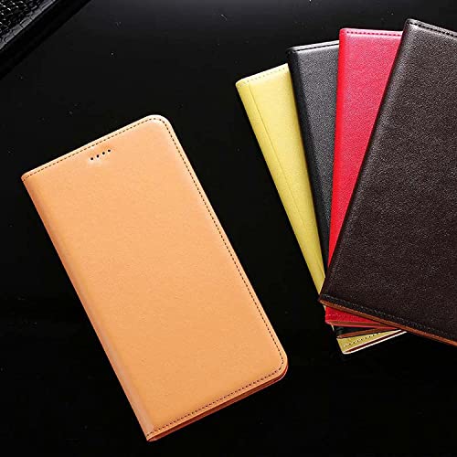 Funda para iPhone 13 Mini con función stand y tarjetero de cuero marrón CEKGDB 2