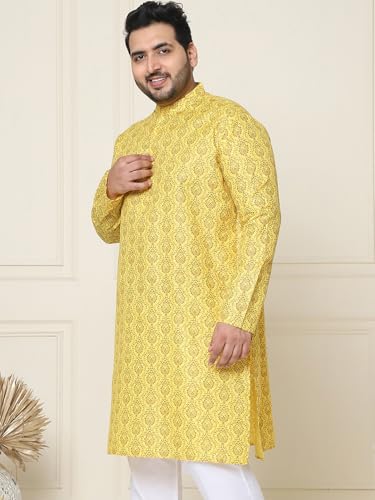 Image of SOJANYA Plus(Since 1958) Men's Cotton Checked Kurta