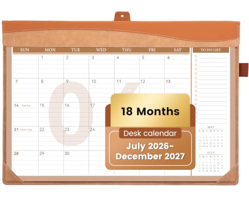 Image of Yoment Desk Calendar 2026-2027, 17 inch x 12 inch, from Now - Dec 2027(18 Months)