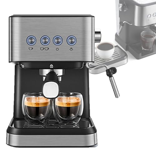 ZyKnaurral Espresso Machine, Professional Espresso Machine with Steam Generator, Automatic and Manual Espresso, Cappuccino and Latte Machine, 20 Bar Pump, 1.5l Water Tank