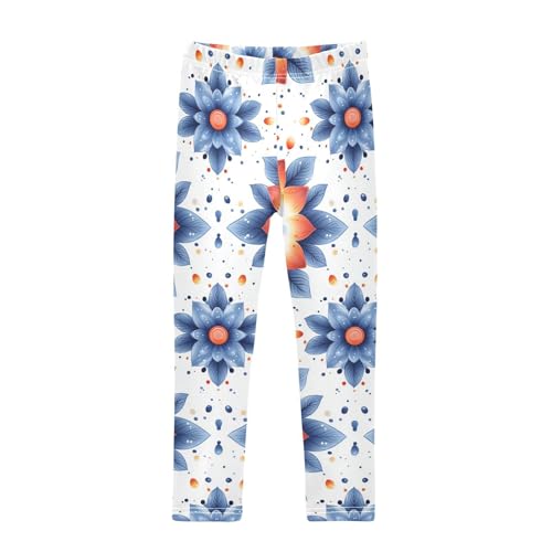 KLL Bohemian Mandala Little Girls Leggings Stretchy Full Length Pants Running