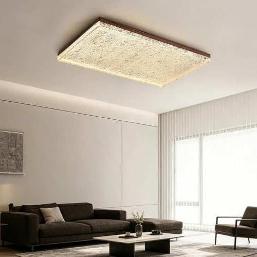 Plafonnier LED moderne dimmable avec télécommande pour salon modèle B
