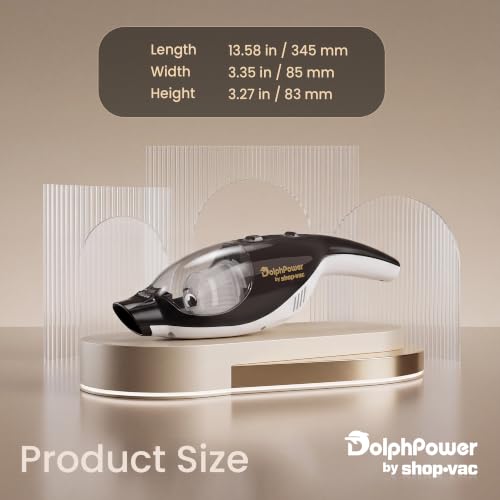 Image of Shop-Vac DolphPower Handheld Vacuum, 4500 Pa Cordless Mini Vacuum, Black