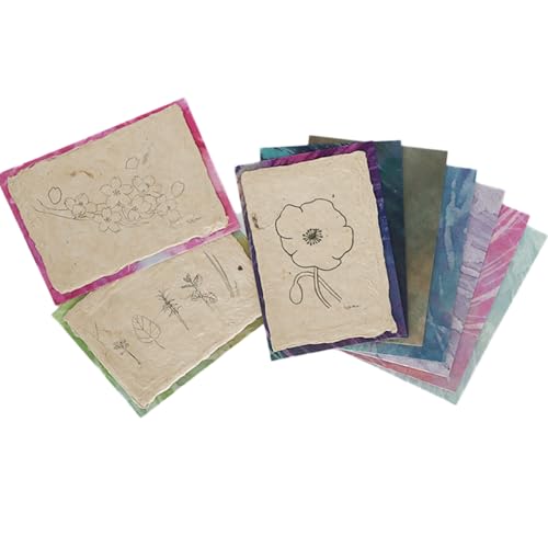 土佐和紙カード&染紙封筒セット(ボタニカル柄)[奏華舎]