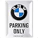 Produktbild Nostalgic-Art Retro Blechschild, 30 x 40 cm, BMW  Parking Only White  Geschenk-Idee für BMW Accessoires Fans, Original Lizenzprodukt (OLP), aus Metall, Vintage Design, Blechschilder Sprüche