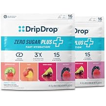 DripDrop Hydration Zero Sugar Plus Electrolyte Packets, 16 Ct Pack of 2