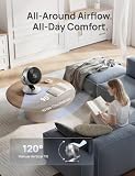 DREO Smart Table Fan for Bedroom, 28dB Silent Air Circulator Fan with Remote, 7 Inch Diameter Cooling Quiet Desk Fan, 120° Vertical Manual+90° Horizontal Oscillating, 4 Speeds, 5 Modes, 12H Timer - 5