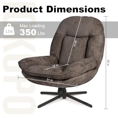 360° Swivel Accent Chair for Ergonomic Comfort - Image 4