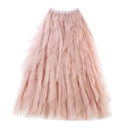 Jupe en tulle pour femmes Gcroet : coupe slim en A et maille gâteau longue