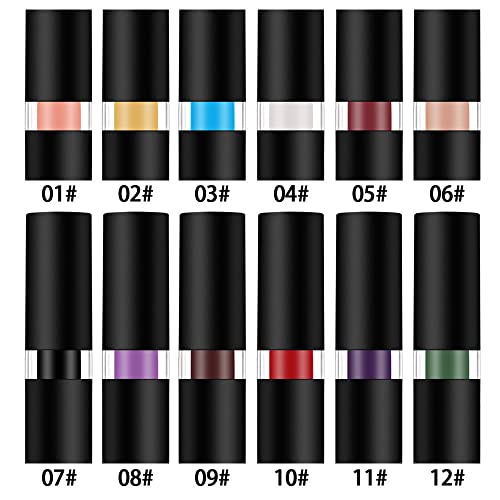 Image of Kaely 3Pcs Face Paint Stick,Pro Eye Black Stick Baseball Football Softball,Easy to Color,Black White Red Matte Lipstick Face Body Paint Set,Halloween Birthday Party Clown Makeup Sets