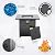 Propane Fire Pit 28 Inch Outdoor Fire Pit 50000 BTU Square Gas Fire Table with Steel Lid Blue Crystal Beads and Waterproof Cover for Outside Patio and Garden
