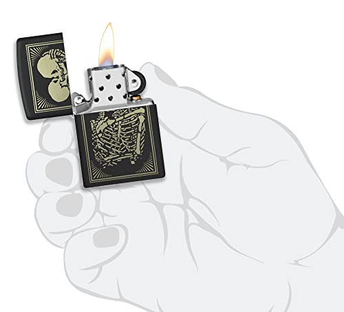 Encendedor de bolsillo Zippo diseño Lovers negro mate miniatura 4
