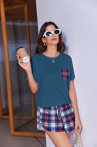 Image of Ekouaer Womens Pajama Sets Sexy Lounge Sets Side Split Short Pj Sets