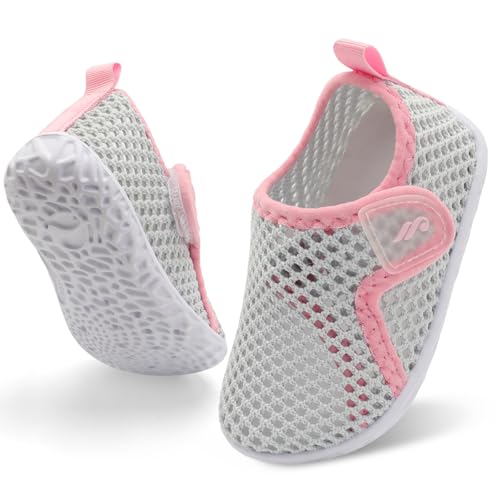 JIASUQI Baby Water Shoes Boys Girls Water Shoes for Beach Swimming Pool Shoes for Baby Grey 6-12 Months