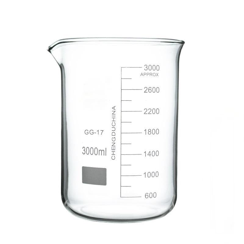 Zlewka laboratoryjna, Zlewka Laboratoryjna Ze Szkła Borokrzemowego, Niska Forma Z Dziobkiem Miarowym 1 Szt. Pojemność 50 Ml Do 3000(3000)