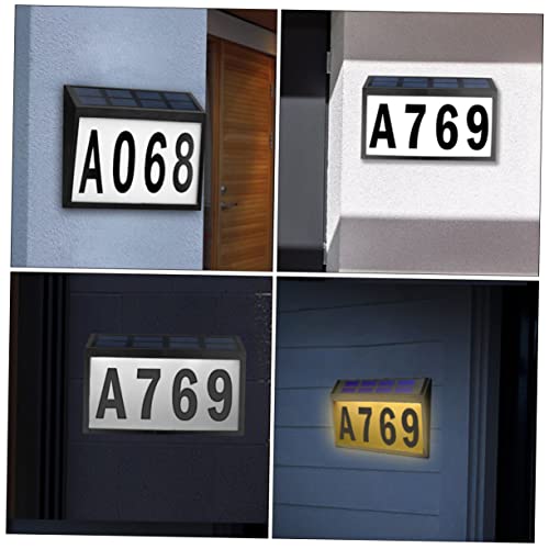 Numéros d'adresse sur la maison rétro-éclairé LED noir NUOBESTY