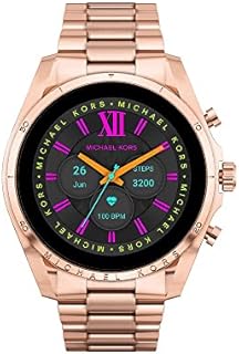Michael Kors Damen Uhr Gen 6 Smartwatch Bradshaw mit integrierter Alexa Edelstahl roségoldfarben Band Edelstahl roségoldfarben, MKT5133