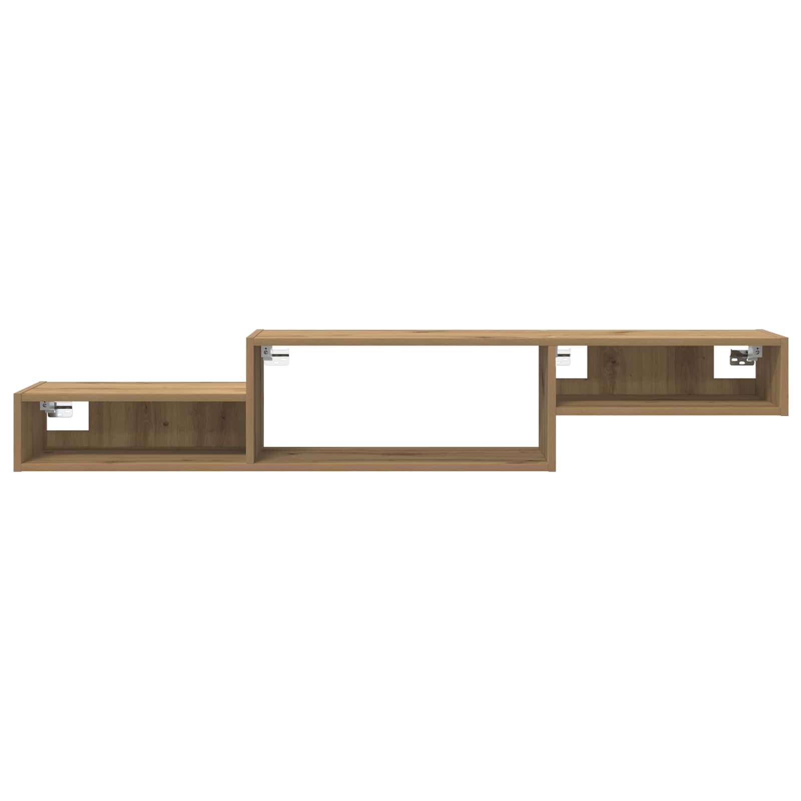 Wandmontierter TV-Schrank Artisan-Eiche Holzwerkstoff 150x28x26 cm mit Stauraum Wandhalterung platzsparend für Wohnzimmer Schlafzimmer modernes Design