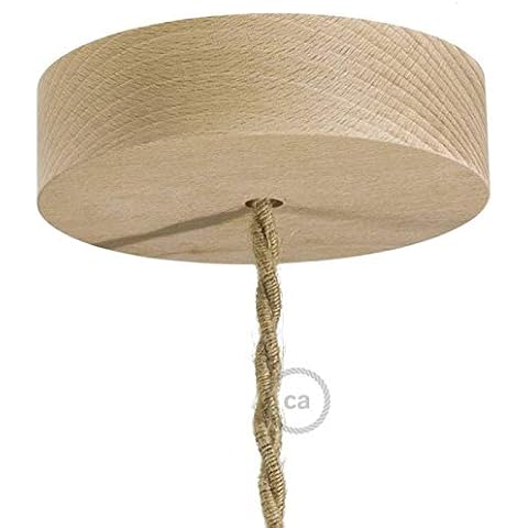 creative cables Wooden ceiling rose kit - Neutral Cover