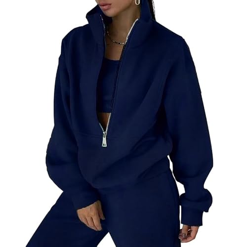 Litthing Tracksuit Womens Full Set Lounge Wear Sets 2 Piece Ladies Fleece Tracksuits Comfort Long Sleeve Activewear Zip Coat Tops Trousers Sets Fashion Casual Thermal Autumn Winter