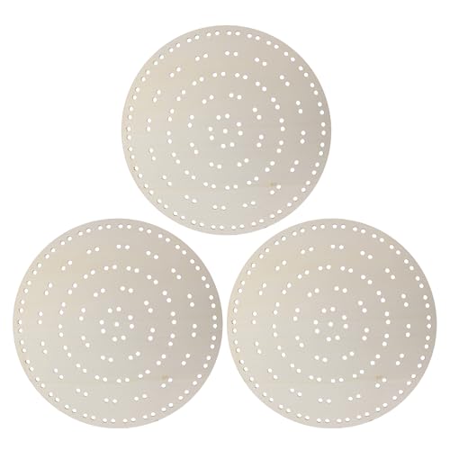 Angoily 3pcs 10 Inch Natural Wood Wreath Frames with Pre-drilled Holes for DIY Floral Arrangements Holiday and Event Crafting Unfinished Round Wreath Boards for Wall and Door Decor